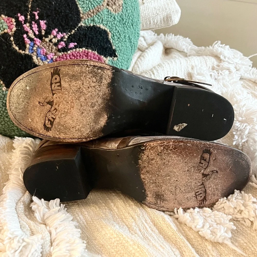 Freebird by Steven Taupe Brown Tan Strappy Leather Sammi Booties 9 - Picture 12 of 16